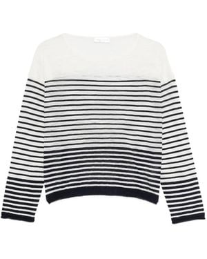 Roberto Collina Striped Top - White
