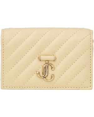 Jimmy Choo Curve Nello Quilted Wallet - Natural