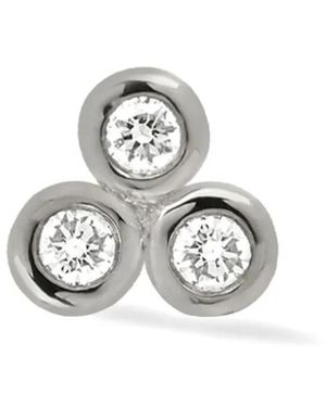Lark & Berry Pendiente Trio En Oro Blanco De 14 Ct Con Diamantes