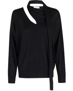 Isabelle Blanche Pullover mit Cut-Out - Blau