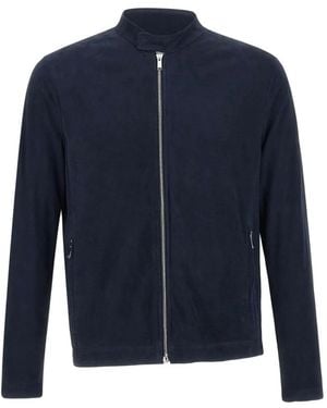 CONCEPT LEATHER Siena Nappa-Leather Jacket - Blue