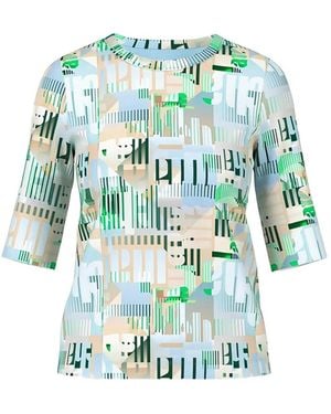 Marc Cain Patterned T-Shirt - Blue