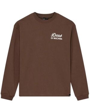 Deus Ex Machina Harajuku Sign Long-Sleeve T-Shirt - Brown