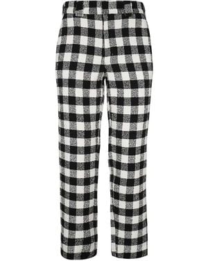 Dickies Checked Straight-Leg Trousers - Black
