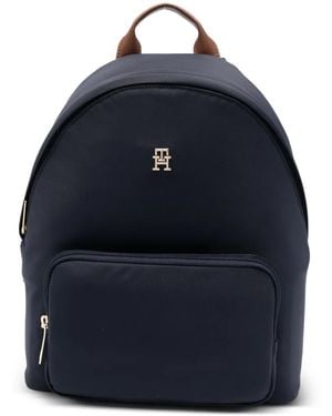 Tommy Hilfiger Dome Logo Plaque Backpack - Blue