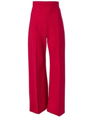 Carolina Herrera Diane Wide-Leg Pants - Red