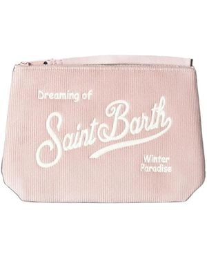 MC2 Saint Barth Small Aline Corduroy Clutch Bag - Pink