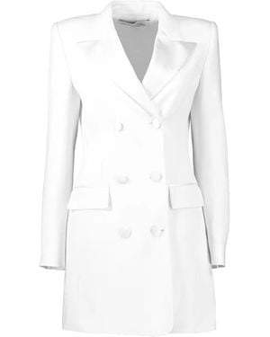 Michael Kors Double-Breasted Mini Tuxedo Dress - White