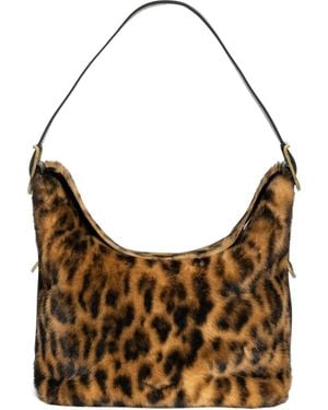 Zadig & Voltaire Schultertasche mit Leoparden-Print - Braun