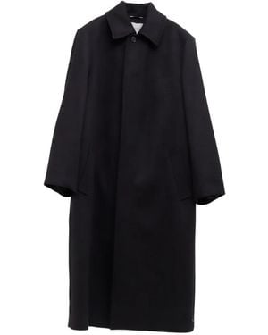 Balenciaga Gathered-Back Coat - Black