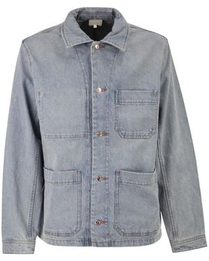 A.P.C. Patch-Pocket Denim Jacket - Grey