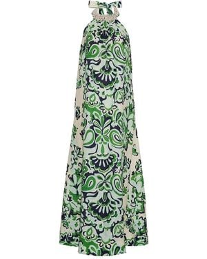 Cara Cara Aimee Halter-Neck Paisley Print Maxi Dress - Green