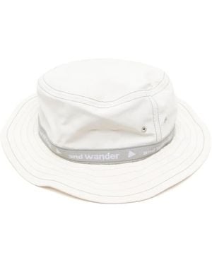 and wander Tape Hat - White