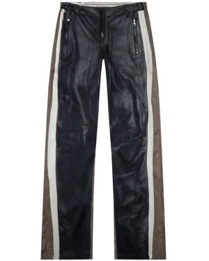 DIESEL Side-Stripe Straight-Leg Trousers - Blue