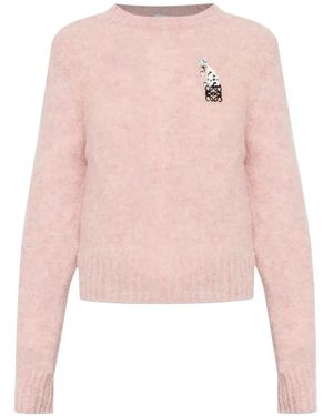 Loewe Pull À Col Rond - Marron
