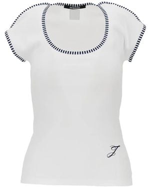 Jacquemus Striped Trim Fitted Short-Sleeved Top - Grey