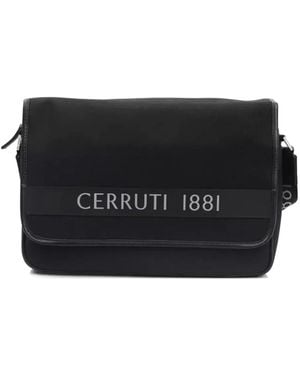 Cerruti 1881 Kuriertasche Mit Logo-Print - Schwarz