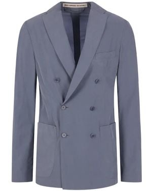Meta Campania Collective Double-Breasted Silk Blazer - Blue