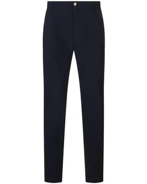 Jacob Cohen Logo-Patch Straight-Leg Trousers - Blue