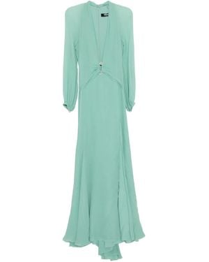 Versace Silk Georgette Gown - Green