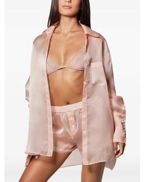Kiki de Montparnasse Organza Long Sleeve Shirt - Pink
