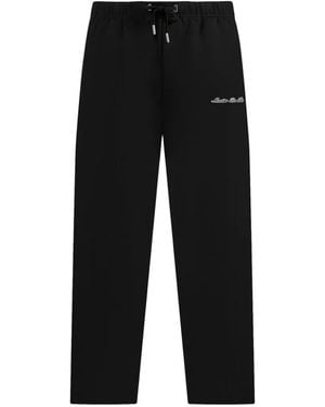 Manière De Voir Signature Wide-Leg Joggers - Black