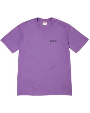 Supreme T-Shirt Mit Totenkopf-Print - Lila