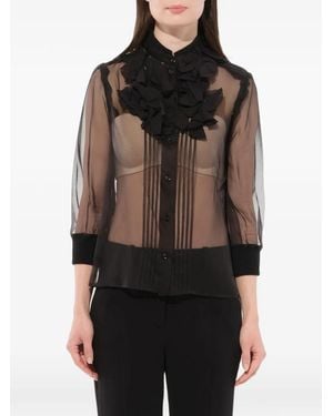 Givenchy Sheer Blouse - Black