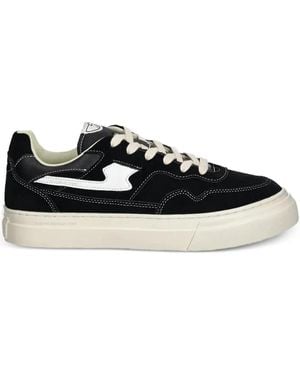 Stepney Workers Club Suède Leren Sneakers - Zwart