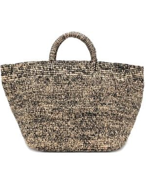 IBELIV Vanilla Woven Handle Tote Bag - Neutro