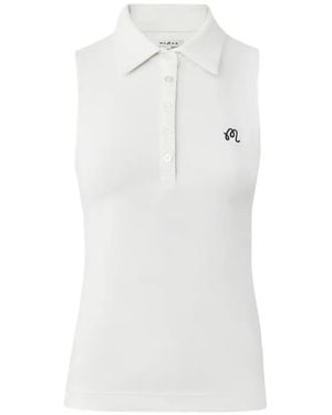 Malbon Golf Claudia Sleeveless Polo Shirt - White