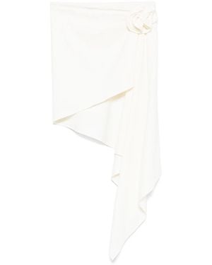 Magda Butrym Asymmetrical Jersey Mini Skirt - White
