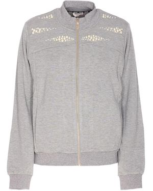Liu Jo Zip-Up Sweatshirt - Grey