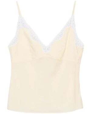 Posse Tabitha Lace-Trim Top - White