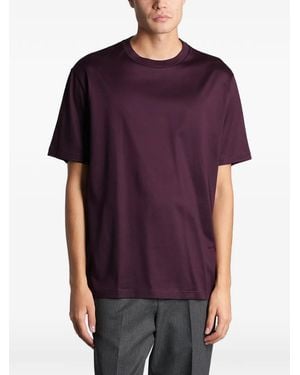 Low Brand B240 Embroidered-Logo T-Shirt - Purple