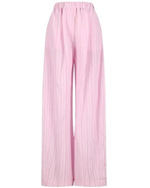 Thelatest Dora Pinstriped Pants - Pink