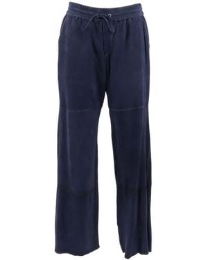 P.A.R.O.S.H. Drawstring Suede Trousers - Blue
