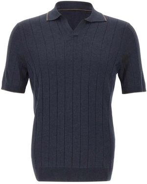 Gran Sasso Ribbed T-Shirt - Blue