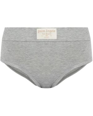 Palm Angels Bragas De Canalé De Talle Alto - Gris