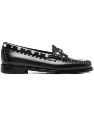 G.H. Bass & Co. Embellished Leather Loafers - Black