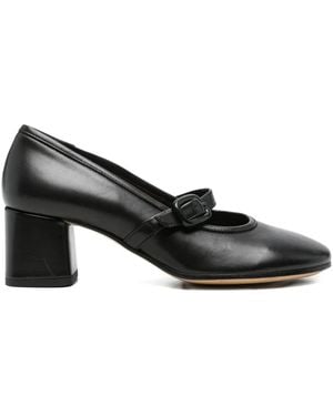 Pomme D ́Or Buckle Heeled Court Shoes - Black