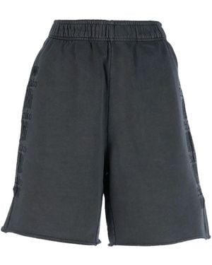 Pinko Logo-Print Track Shorts - Gray