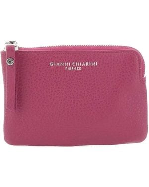 Gianni Chiarini Grained-Leather Wallet - Purple