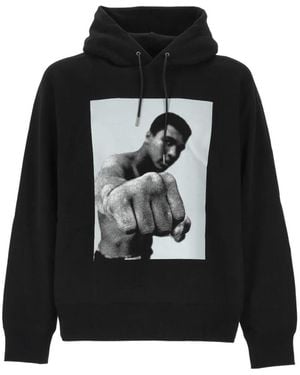 Sacai Sudadera Oversize Con Capucha Y Estampado De Muhammad Ali - Negro