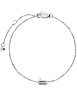 Monica Vinader Initial F Chain Bracelet - Metallic