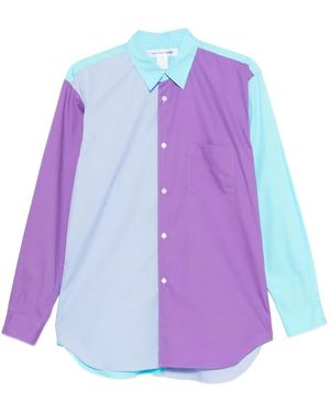 Comme des Garçons Camicia Con Design Color-Block - Viola