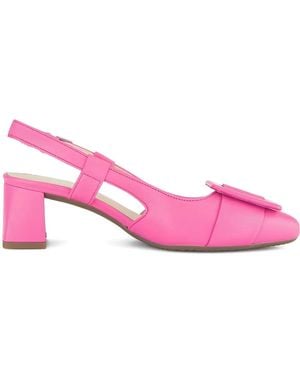 Gabor Block-Heel Slingback Court Shoes - Pink