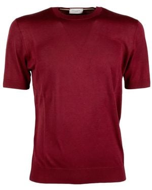 Paolo Pecora Fine-Knit Short-Sleeve T-Shirt - Red