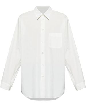Homme Plissé Issey Miyake Cotton Shirt With Front Button Fastening - White