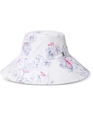 Twinset Floral-Print Bucket Hat - White
